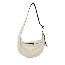 Креативная Холщовая Сумка через плечо, сумка-хобо, женская модная сумка через плечо, сумка-мессенджер, новинка, дамская сумка с пельменями, черная, бежевая