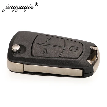 Keyforkess Flip 3 pulsanti telecomando portachiavi ASK 315MHz PCF7946 per Vauxhall/Opel Vectra C, Signum 2003-2007 Uncut HU43/HU100 - Jingyuqin Flip 3 pulsanti telecomando portachiavi ASK 315MHz PCF7946 per Vauxhall Opel Vectra C Signum