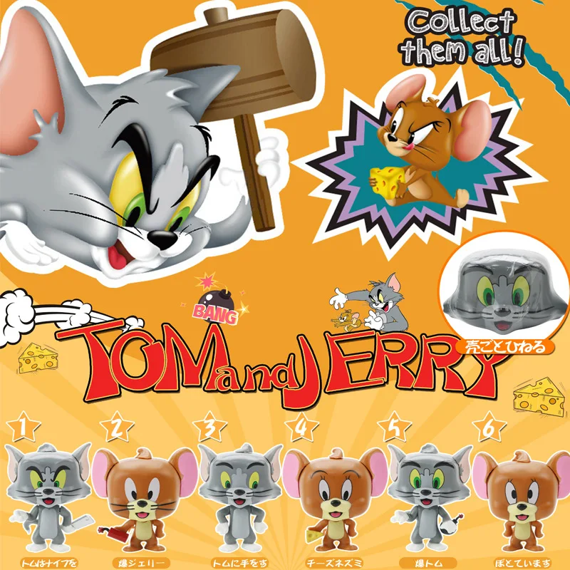 Экшн-фигурки из мультфильма кот мышь яйцо коллекционная игрушка том Джерри ПВХ
