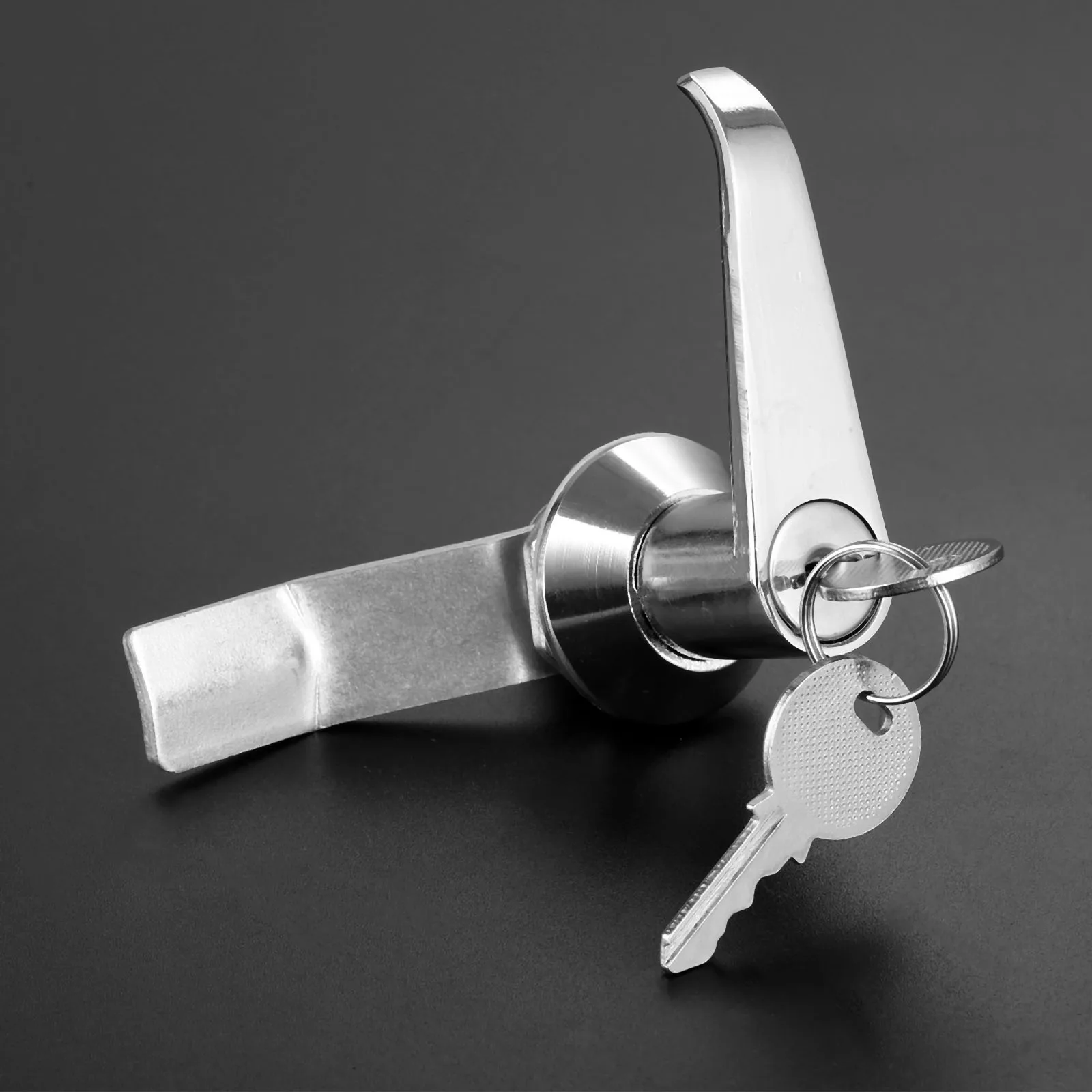 Description Picture 6 of item1pc Handle Lock with 2 keys Panel Mount Cam 76mm Zinc Alloy Cabinet Door Mailbox Power Distribution Cupboard Box Locker Plate