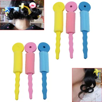 

6PCS Soft Hair Curler Roller Curl Hair Bendy Rollers DIY Magic Hair Curlers Tool Styling Rollers Sponge Hair Curling