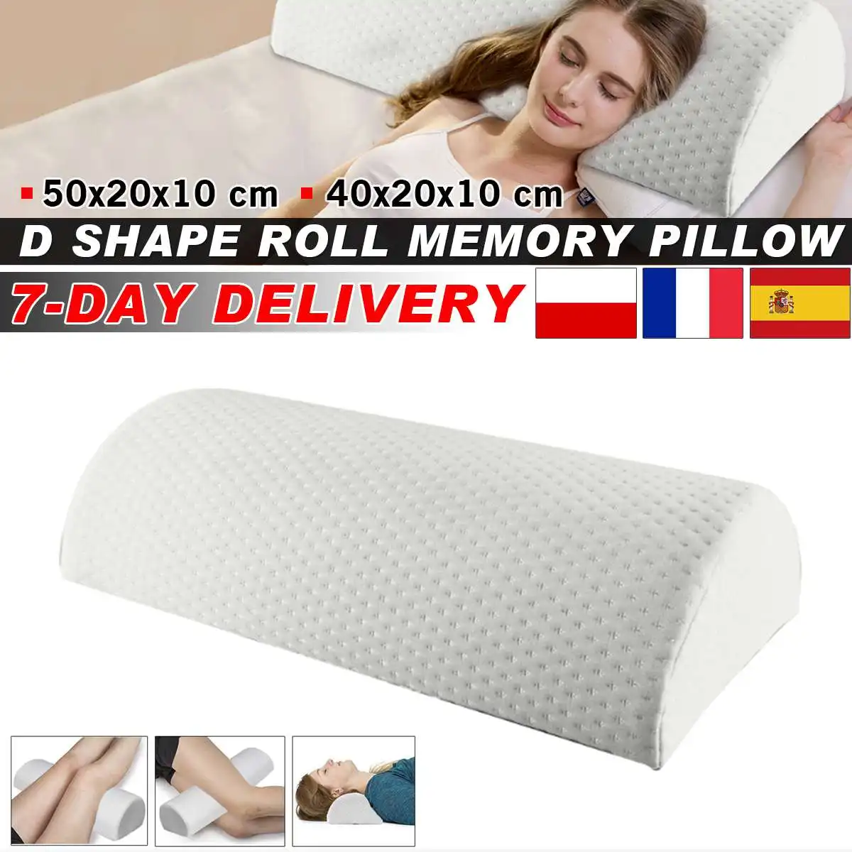 Cushion Pillow Memory Foam Travel Neck Leg Back Lumbar and Sitting 