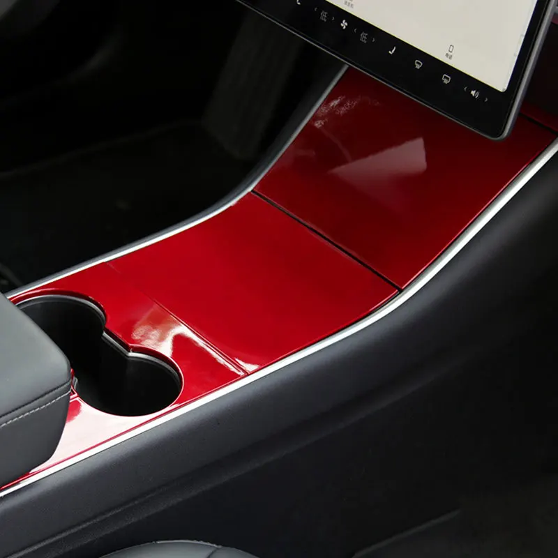 Автомобильный держатель для стакана с водой в Салон рамка крышка планки для Tesla модель 3 18-20 4 цвета - Название цвета: Красный