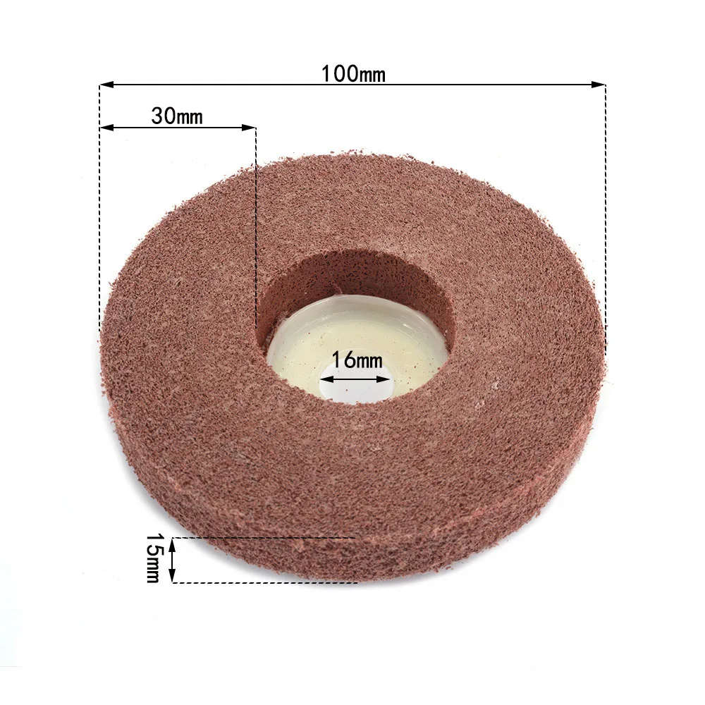 2/5/10Pcs 4" Nylon Fiber Buffing Wheel 100mm Abrasive Disc For Polishing Metal and Stainless Steel Tools Angle Grinders 5P/7P/9P