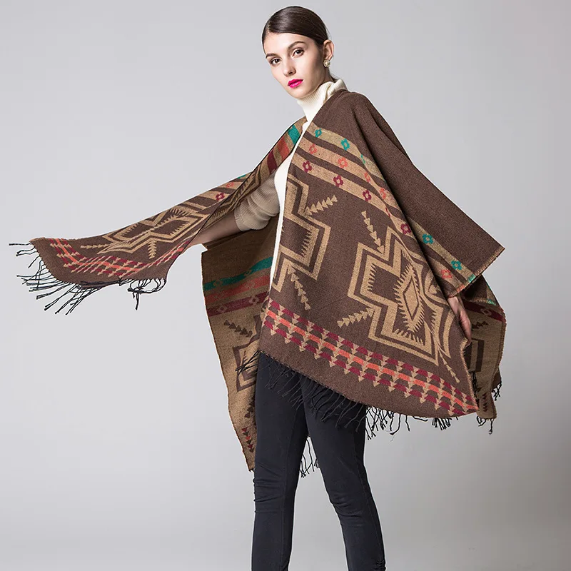 

2019 Luxury Fashion Pashmina Cardigan Winter Shawl Tassel Scarf Bohe Pattern Scarf Women Printed Oversize Wraps Shawls Scarves