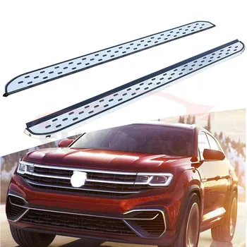 شراءالجانب خطوة يناسب ل VW أطلس 2018 2019 تشغيل مجلس Nerf بار 2 قطعة اليسار الأيمن الألومنيوم الجانب خطوة الجانب دواسة