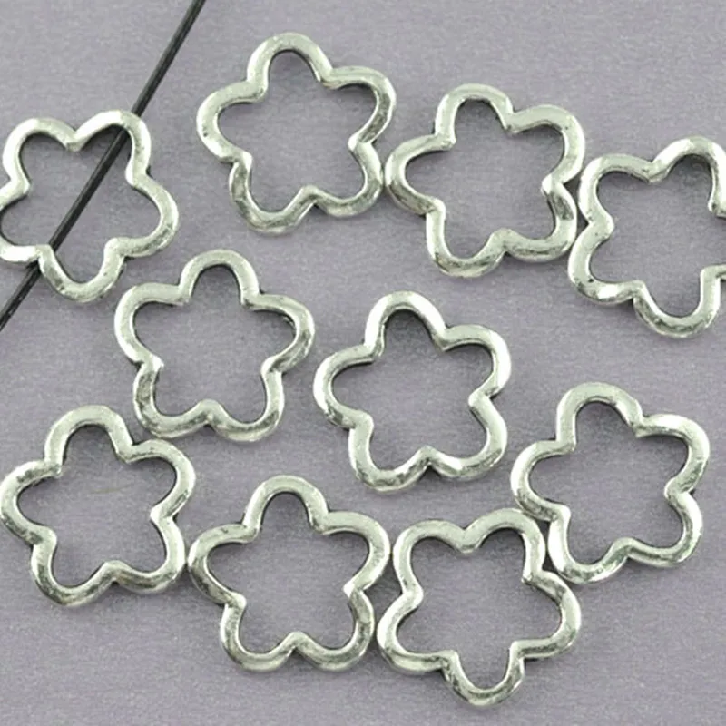 DoreenBeads из сплава цинка в виде цветов серебристого цвета сделай сам модные
