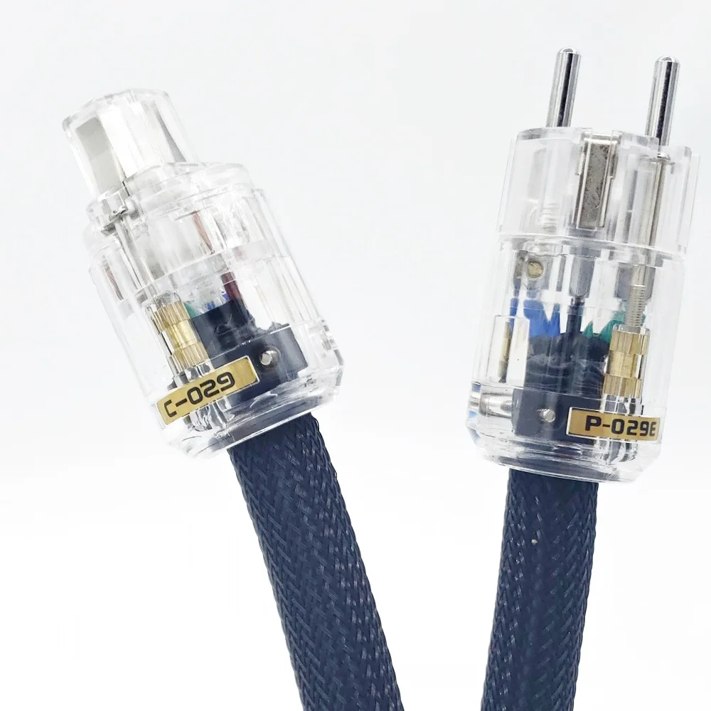 

Two color 400 signature high-end high fidelity audio power cord US / EU pure copper power cord p-029 / p-029e power plug