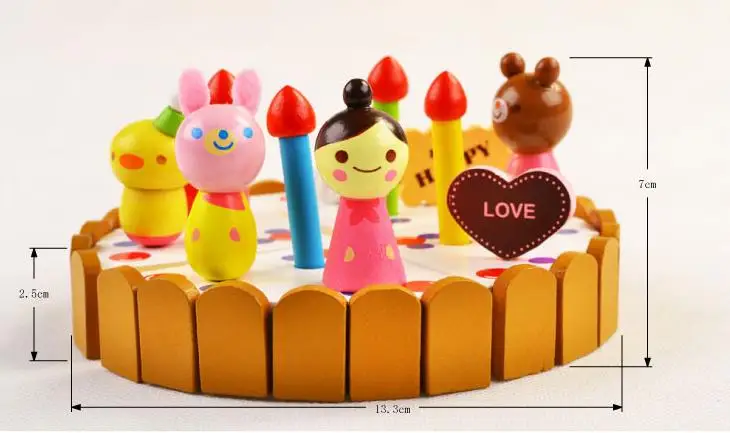 Классический набор кухонных игрушек, строительные наборы, деревянные украшения, набор тортов, детские деревянные модели, игрушка для торта, детские развивающие игрушки