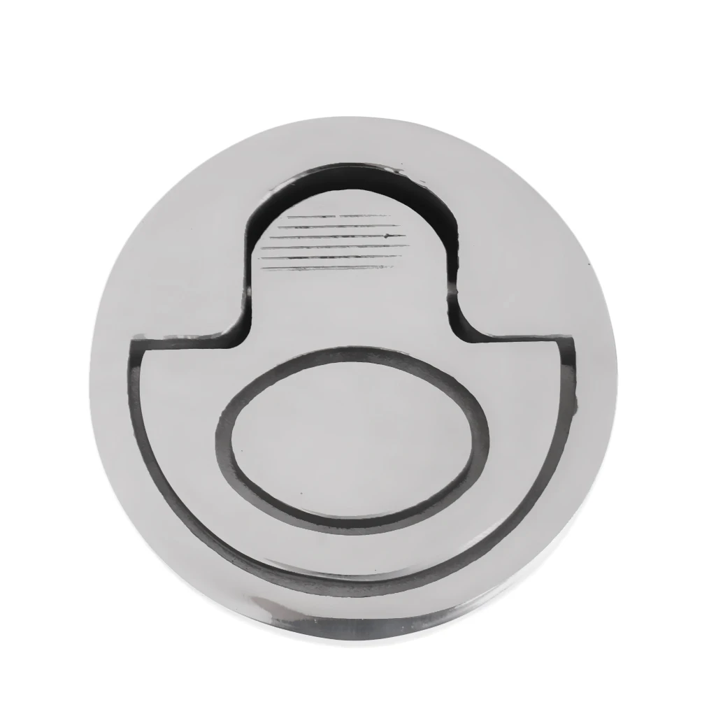 Premium 316 Stainless Steel 2'' Round Flush Pull Lift Ring Handle Fitting Hardware for Marine Boat Caravan