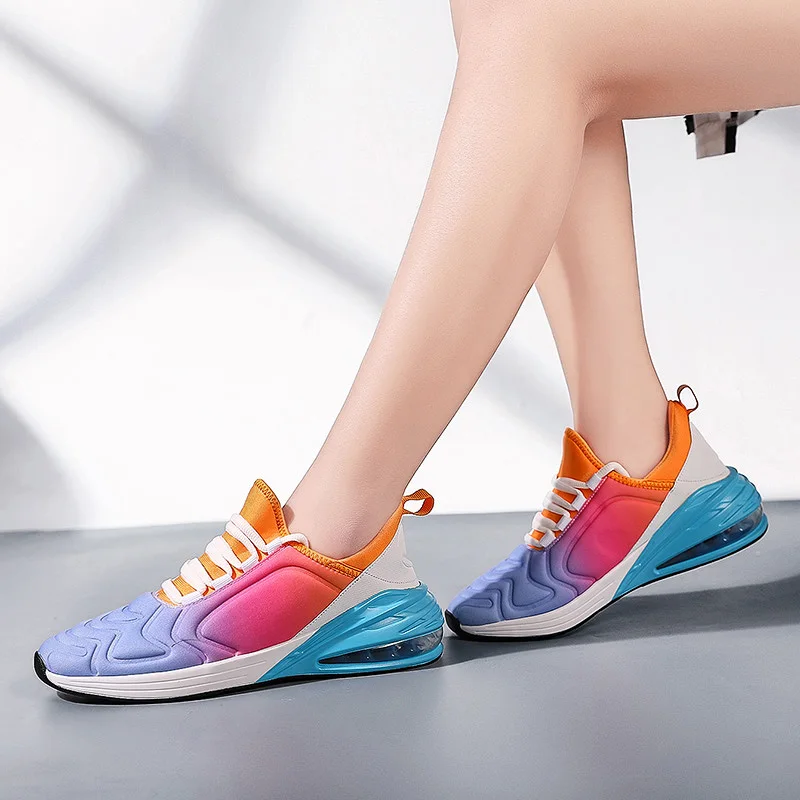 Новинка года; повседневные дышащие кроссовки из микрофибры; Chaussure Femme; спортивная обувь на платформе для женщин; zapatos mujer; большие размеры