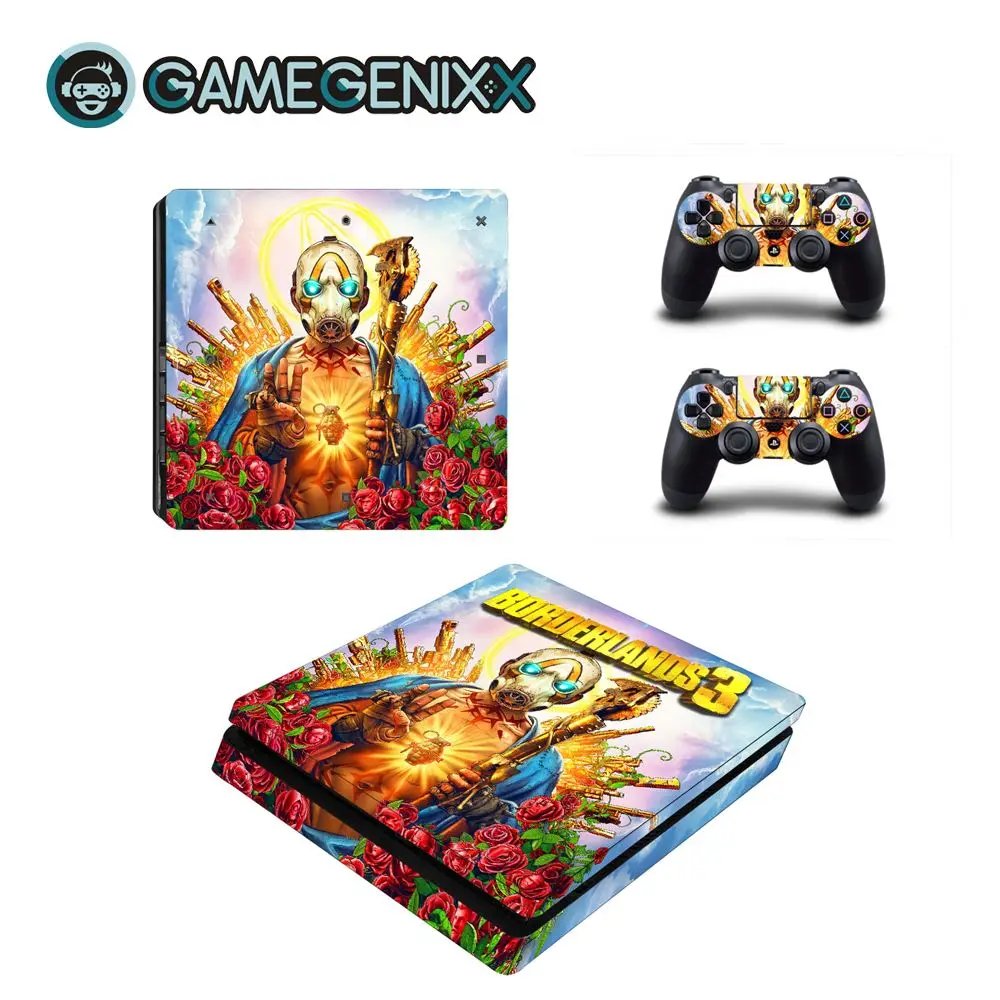 GAMEGENIXX стикер кожи Защитная Наклейка Съемный чехол для PS4 Slim консоли и 2 контроллеров-borderland 3