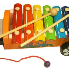 Деревянный Детский паровозик, музыкальная шкатулка, тащить пианино, шт., игрушка, пианино, раннее детство, Детский развивающий музыкальный инструмент, игрушка