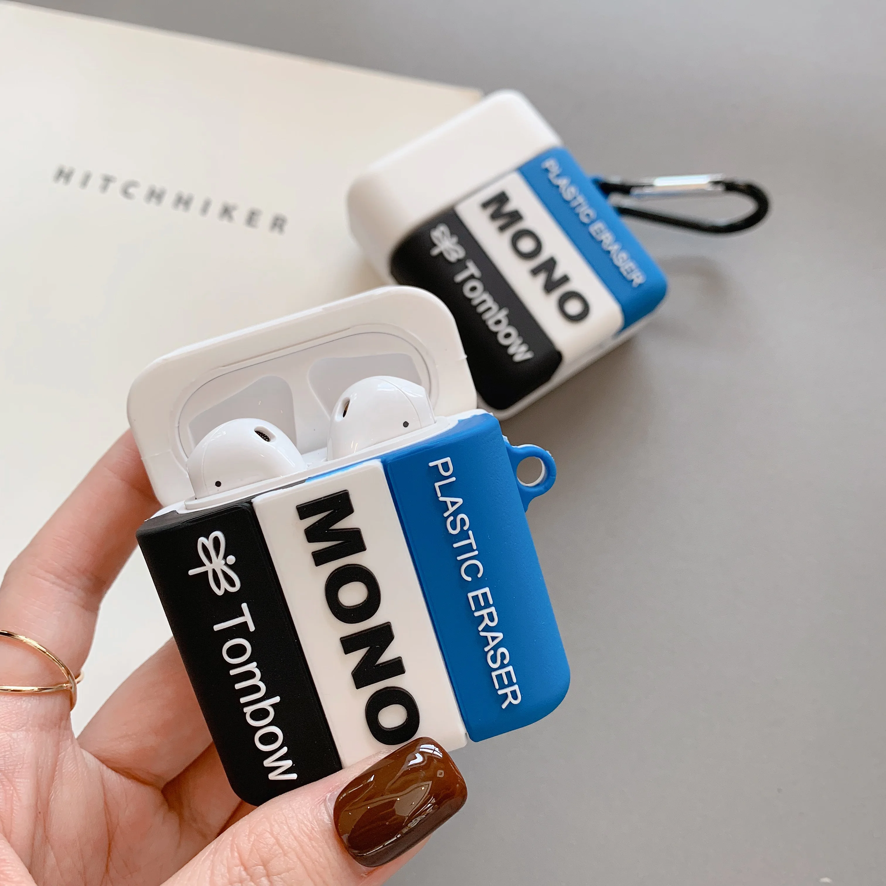 Модный чехол для airpods симпатичная силиконовая беспроводная Bluetooth гарнитура Airpods