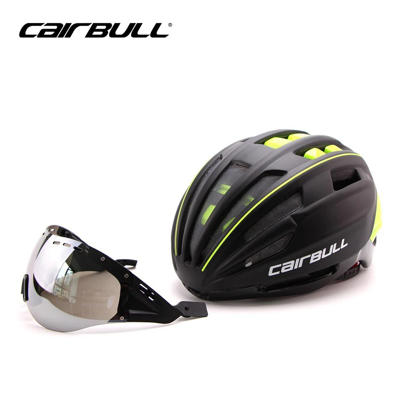 CAIRBULL велосипедный шлем с ветрозащитными линзами, шлем для горного велосипеда, цельнолитые дорожные MTB очки, велосипедный шлем Casco Ciclismo