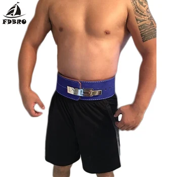 

FDBRO Gym Fitness Training Squats Powerlifting Back Weight Lifting Belts Leather Weightlifting Belt Men Lumbar Protection New