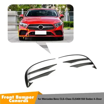 

For Benz W218 Front Lip Splitters fog lamp cover for Mercedes-Benz CLS Class Sport 6pcs CLS Class cls400 cls550 2018-2019