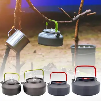 

Portable Outdoor Teapot Water Bottle Cookware Picnic Kettle Pot Corrosion Resistance Hard Oxidation Treatment for Camp Cooking