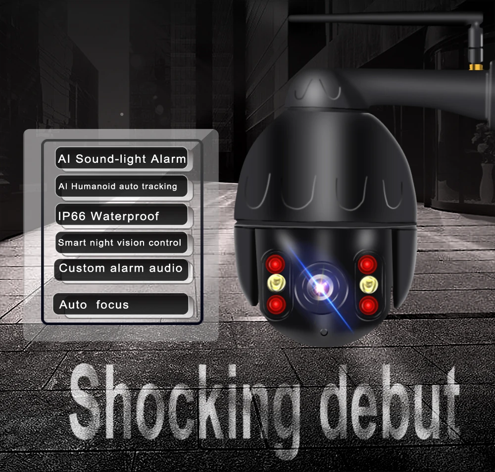 N_eye 8mp 4k Cloud Wifi PTZ Camera Outdoor 2MP Home Security IP Camera 5X Optical Zoom Speed Dome Camera P2P cctv camera