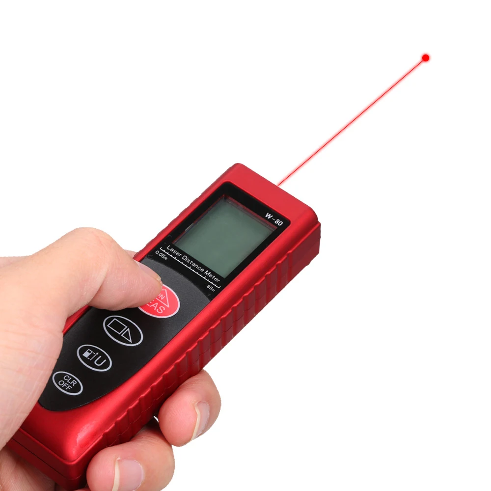 

Portable Multifunction LCD Laser Rangefinder Smart Handheld Distance Meter 40/60/80m Space Measuring Tool with Backlit Screen