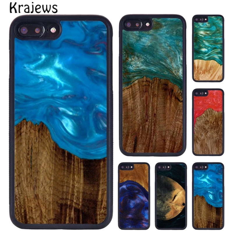 Защитный деревянный полимерный чехол для iPhone X XR XS 11 12 Pro MAX 5 6 6S 7 8 Plus Samsung Galaxy S7 S8 S9