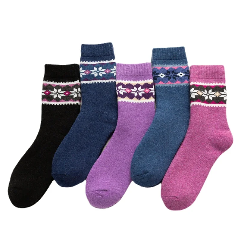 

10prs/lot New Winter Accessories Women's Thick Ring Octagonal Warm Wool Socks