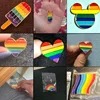 Broche de Metal con forma de corazón para mujer, alfiler de Metal con diseño LGBT de 9 estilos, con diseño creativo de arcoíris, con solapa esmaltada, regalo de joyería para mujer, unsix ► Foto 2/6