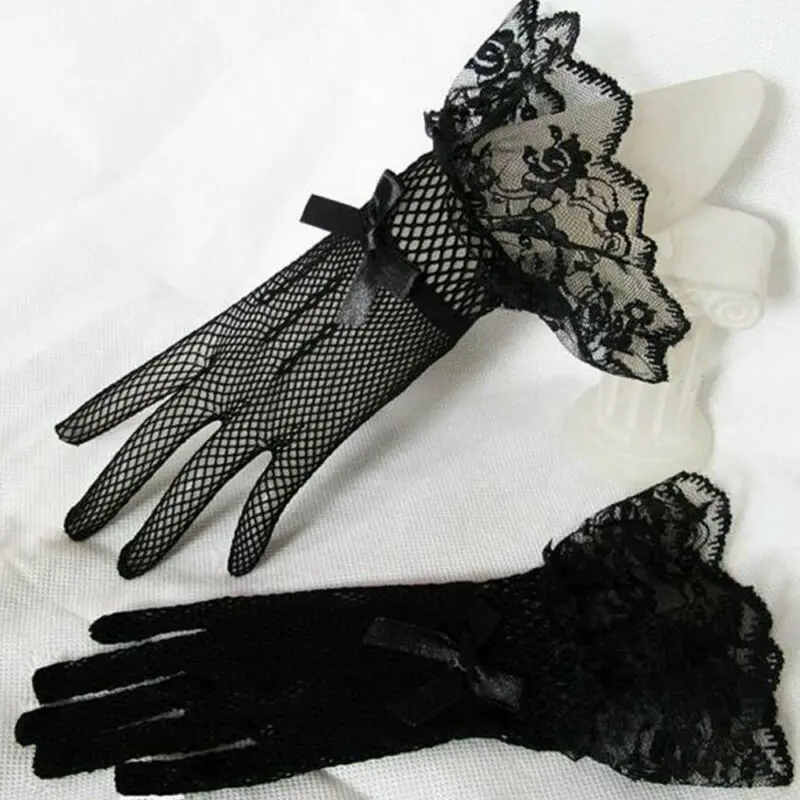 

Multi-color Women Summer Lace Gloves Ladies Outdoor Anti UV Sun Mittens