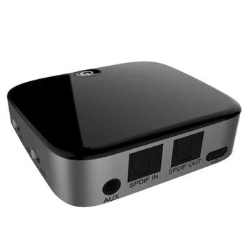 

BTI-029 Bluetooth 5.0 Audio Bluetooth Transmitter Receiver 2 in 1 3.5mm CSR8670 V5.0 Wireless Bluetooth Adapter for Car and TV