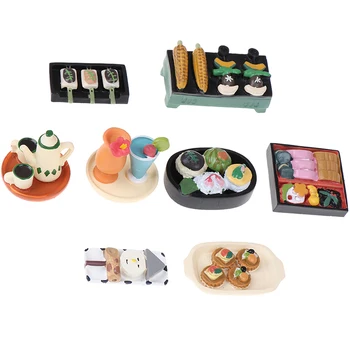 

DIY Afternoon Tea Simulation Coffee Cake Figures Food Dessert Mini Figurine Pretend play Kitchen Dollhouse Accessories Baby Gift