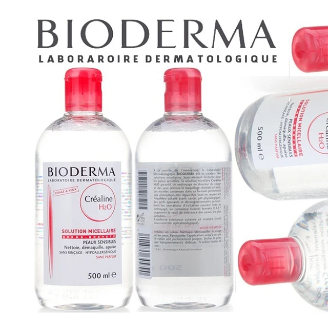 Bioderma Crealine Agua Micelar Desmaquillante H2O H2O Peaux Sensibles,  Normales à Mixtes 500ml - Easypara