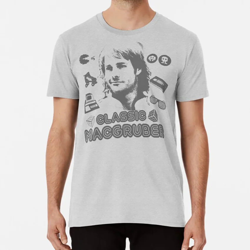 Классический Grubez! Футболка macgruber classic will forte Saturday night live snl фильм ТВ комедия Веселая