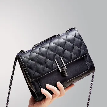 

crossbody bags for women designer genuine leather bags fashion handbags new high-quality shoulder bag diamond chain cowhide bag