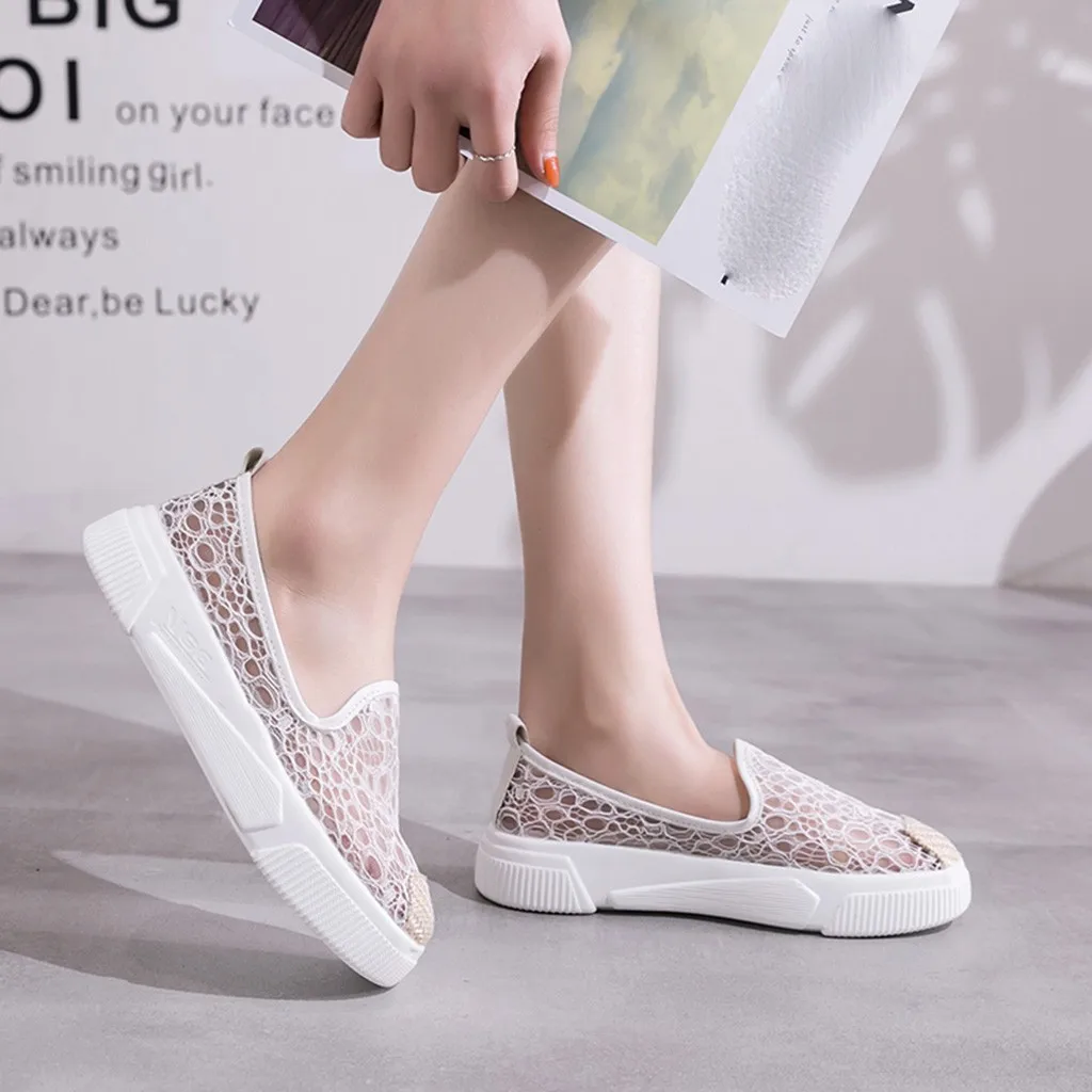 

xiniu loafers women Neutral Lace Slip On Loafer sweet women's flat shoes Shallow Flat With Casual Shoes sapato feminino #0802