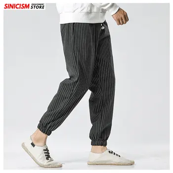 

Sinicism Store Autumn Fashion Striped Casual Harem Pants Men 2020 Oversize Japan Style Loose Trousers Male Cotton Men's 5XL Pant