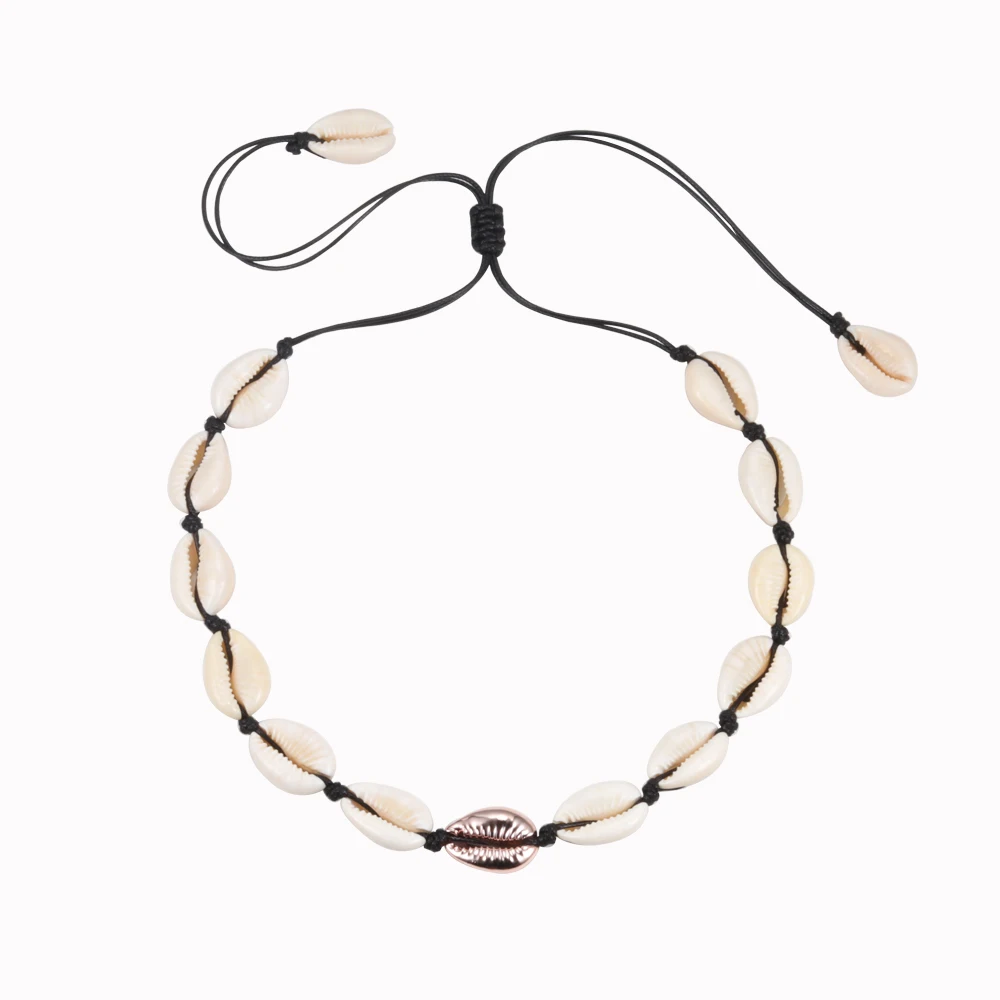 Натуральное белое ожерелье с подвеской в виде раковины для женщин, ювелирное ожерелье, богемское короткое ожерелье, ожерелье для женщин, женские пляжные подарки - Окраска металла: Style 8