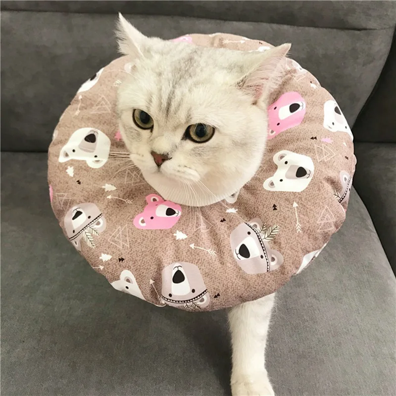 Elizabethan Cat Collar Adjustable Neck Collar Cotton Soft Pet Cone E-Collar For Cat And Dog Elizabethan Cat Collar Adjustable Neck Collar Cotton Soft Pet Cone E-Collar For Cat And Dog