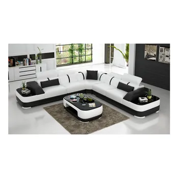 

White & Black leather sofa for European& African market