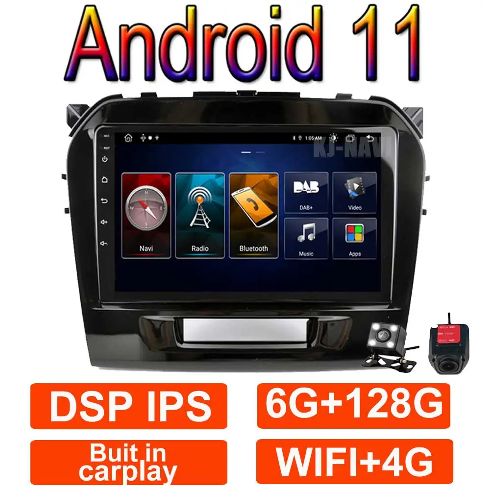 Автомагнитола на Android 11 мультимедийный видеопроигрыватель с GPS-навигацией и DSP