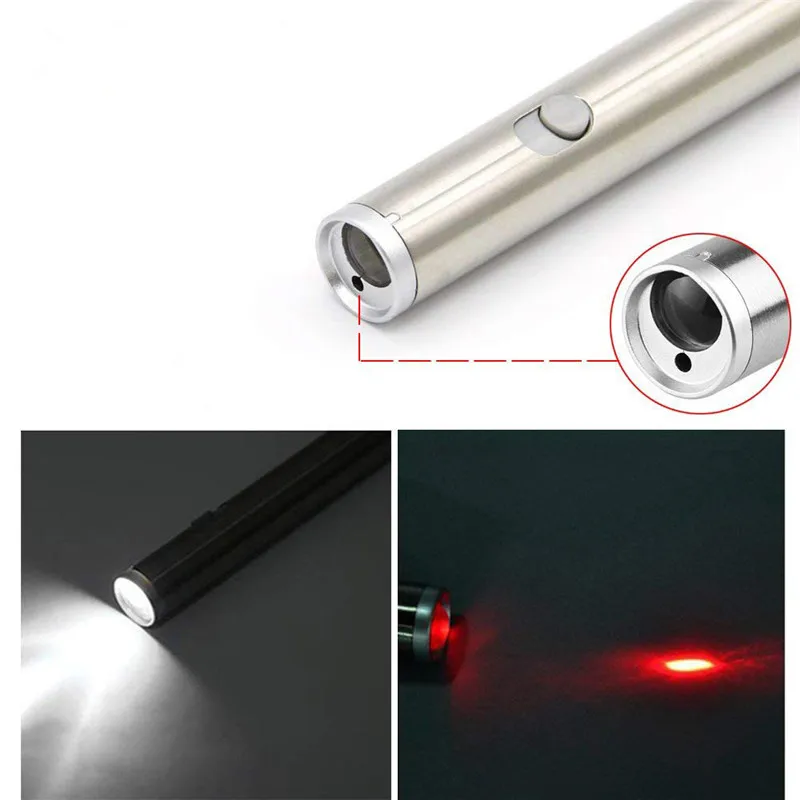 Laser Pointer 3 In 1 Mini Laser Pointer Flashlight LED Flashlight Pen Tool for Cat Chase Training Toys