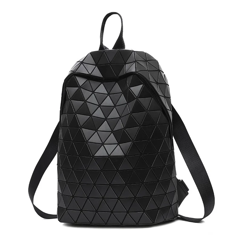

New Style Geometry Backpack Night Light Dull Polish School Bag for Both Men And Women Rhombus Backpack Women's College School Ba