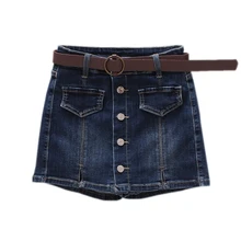 ^#Cheap Women Skirt Shorts 2019 New Summer Autumn Mid Waist Blue Front Button Pocket Short Jeans Vintage Shorts Feminino Short Jeans ^#Cheap Women Skirt Shorts 2019 New Summer Autumn Mid Waist Blue Front Button Pocket Short Jeans Vintage Shorts Feminino Short Jeans