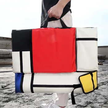 

Stitching Travel Large Capacity Canvas Board Drawing Bag Sketch Backpack Adjustable Strap Waterproof Portable Hit Color Art
