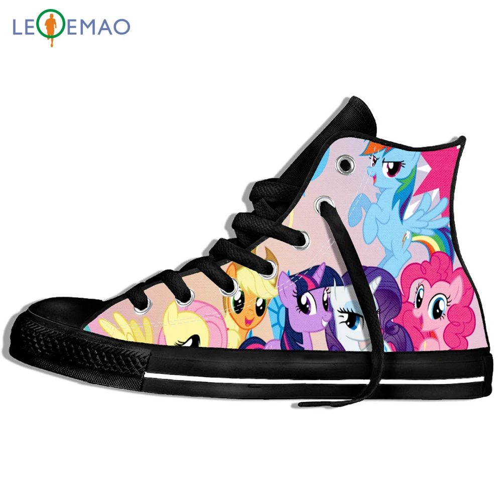 

Custom Image Printing Sneakers Cute Little Cartoon P-o-n-y My Lightweight Canvas Breathable Walking Flat Zapatos De Mujer