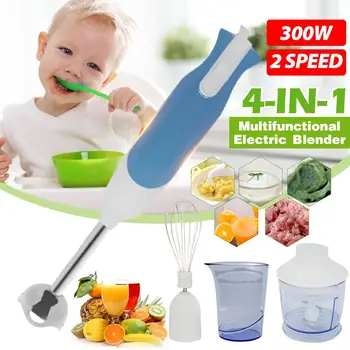 

4 In 1 EU Plug 220V ElectricMultifunctional Handheld Food Blenders Meat Grinder Juicer Milk Frothers Home Kitchen Appliances
