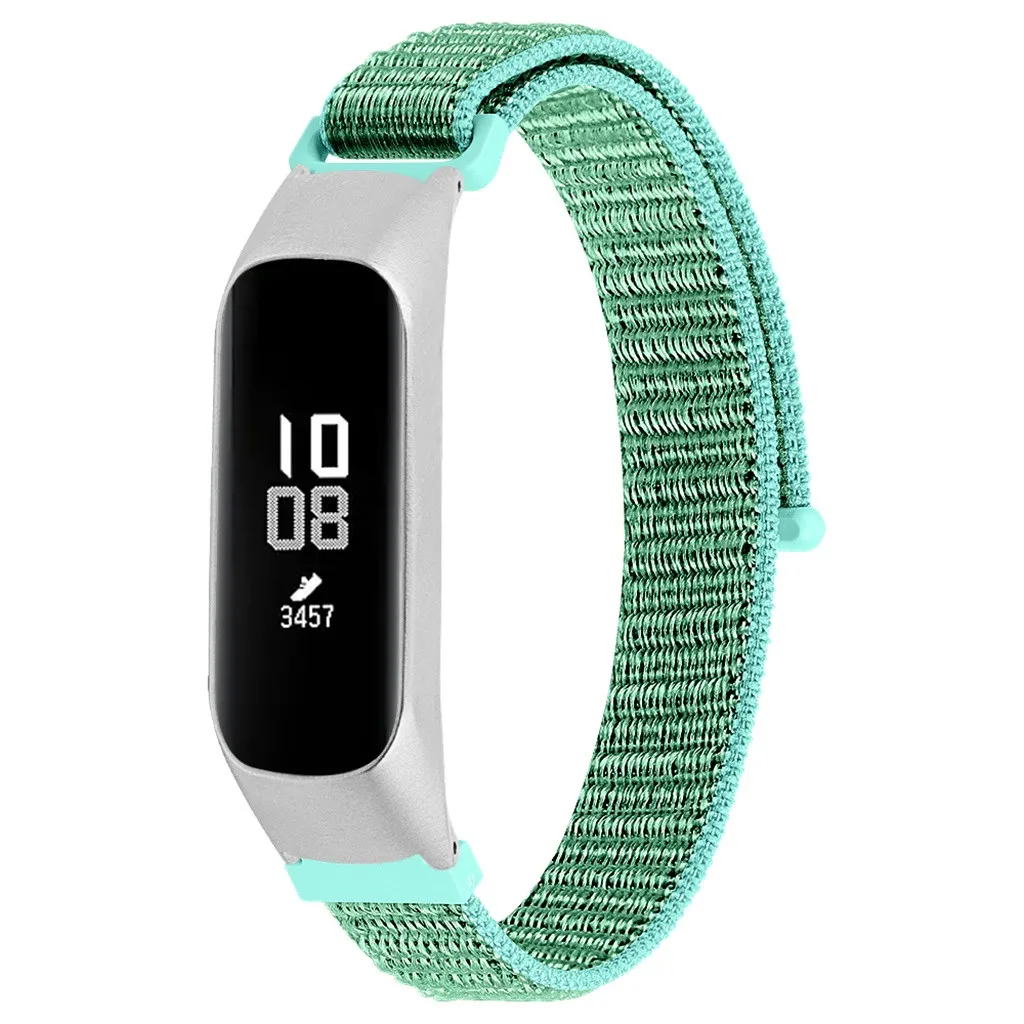 Замена нейлон спортивная петля ремешок для наручных часов для samsung Galaxy Fit-e - Цвет: Зеленый