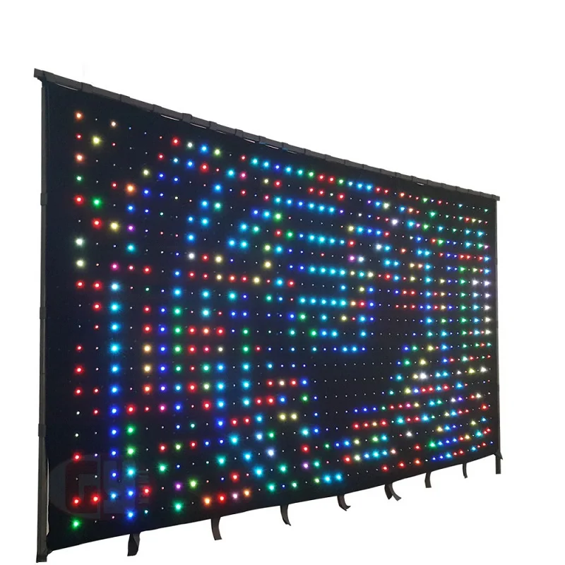 3x4m P18 led видео занавес srceen для сценического фона