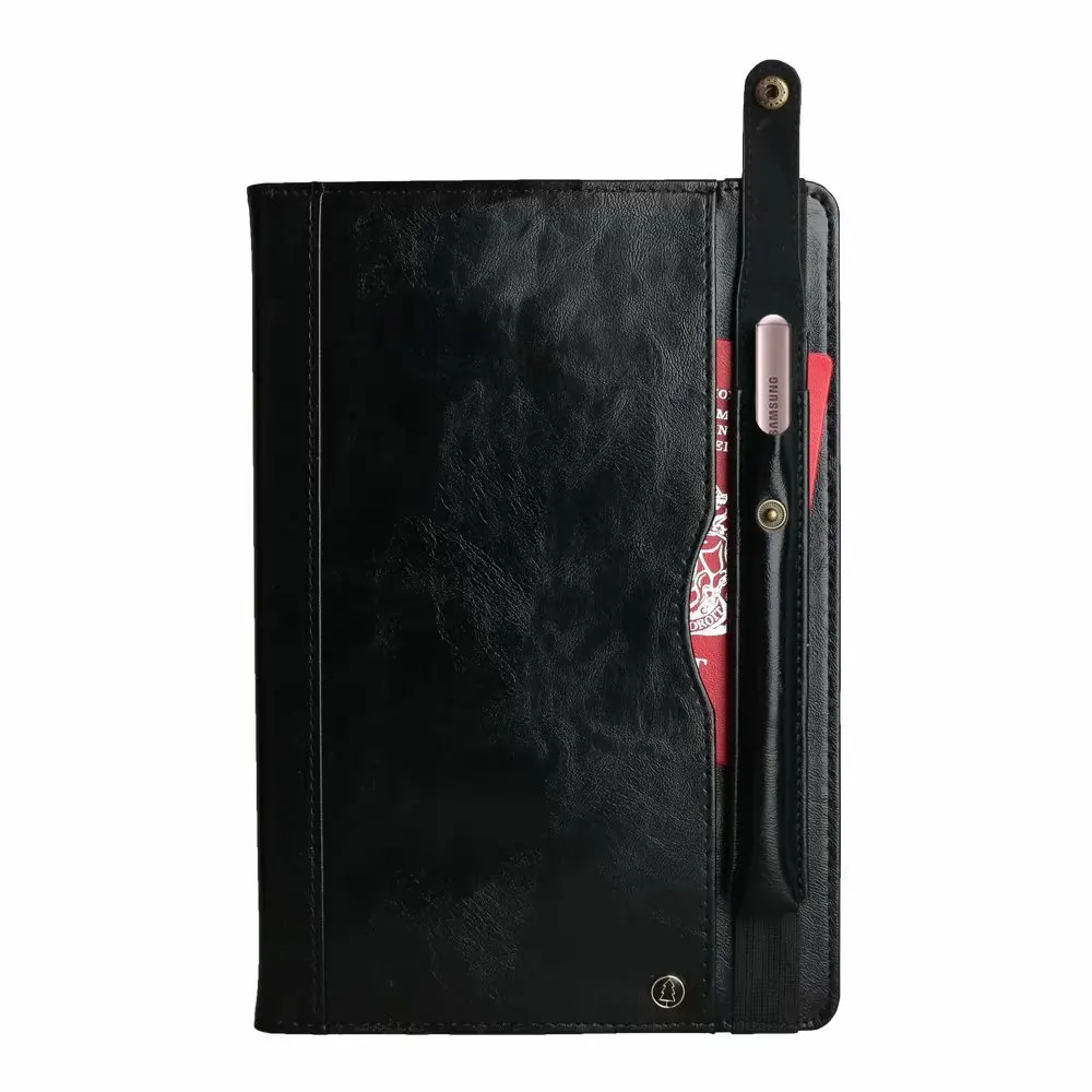 Модный кожаный чехол для планшета для samsung Galaxy Tab S6 T860 T865 SM-T860 SM-T865 10," с карандашом и держателем для карточек+ ручка