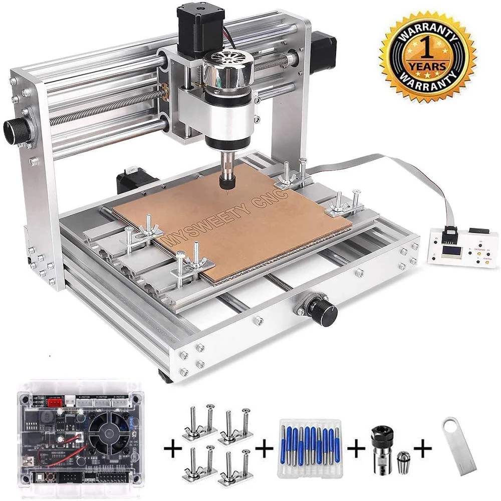 CNC 3018 Pro MAX Engraver with 200W Spindle, GRBL Control DIY CNC machine,  3 Axis Pcb Milling Machine, Wood Router Engraver