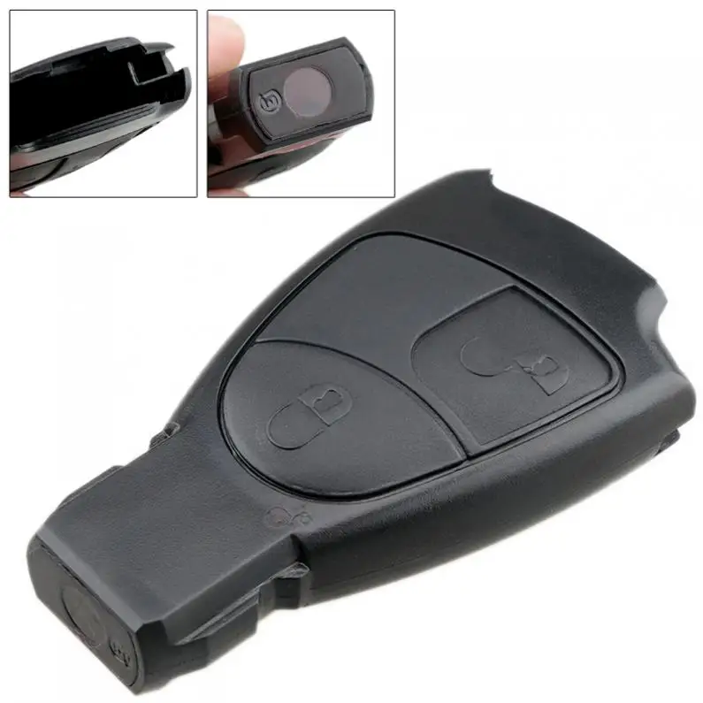 Funda De Silicona Roja Y Negra Para Llavero De Mercedes Benz – Solo Keyless Go De 2 Botones, Protección Antidesgaste Y Ajuste Perfecto